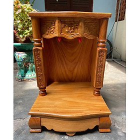 Mua Bàn thờ thần tài ông địa cột vuông khắc chữ Phúc Lộc Thọ 60 x 81 cm