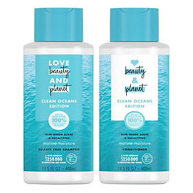 Combo Gội Xả Love Beauty And Planet Tảo Biển Dưỡng Ẩm (400ml x 2)