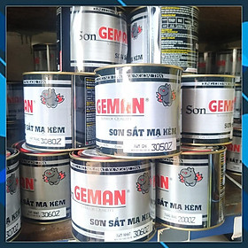 Mua Sơn sắt mạ kẽm GEMAN màu xanh 1kg