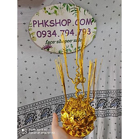 Mua Thân kẽm đế sen làm sẵn chỉ về gắn hoa lá cao 40cm