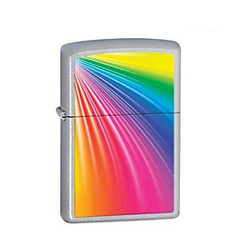 Bật Lửa Zippo Lighter Rainbow Satin Chrome Chính Hãng Usa