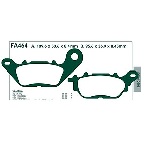 Má phanh dầu FZ150 FA464