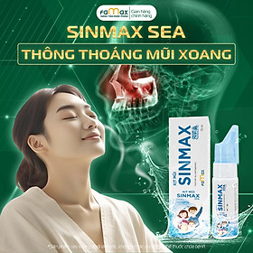 [FAMAX] Xịt mũi nước biển sâu Sinmax Sea (75ml) cho cả nhà giúp phục hồi niêm mạc mũi, phòng ngừa sổ mũi, ngạt mũi, viêm xoang