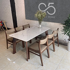 Mua Bộ bàn ăn mặt đá 6 ghế cao cấp BAMSF13 Juno Sofa Kích thước 1m6 x 80cm