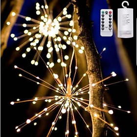 Mua Led pháo hoa Firework trang trí 8 CHẾ ĐỘ CÓ ĐIỀU KHIỂN  120 led  40 dây  nguồn  pin tiểu AA