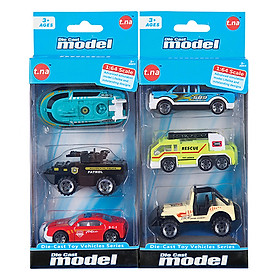 Bộ 3 xe mô hình kim loại TN-1018H (1:64)