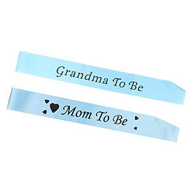 2 Pieces Grandma to be Mom to be Satin Ribbon Sash Baby Shower Party Decor