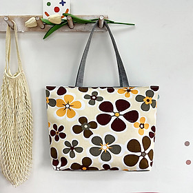 Túi tote túi vải canvas phong cách Hàn quốc có khóa miệng và ngăn phụ bên trong tiện lợi thời trang NEW-0091