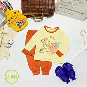 Bộ Dài Tay Cho Bé LDD36 Đồ Bộ Thun Lạnh Cao Cấp Mềm Mịn Thoáng Mát Hàng Chuẩn Loại 1 MINKY MOM Dễ Chịu, Thoải Mái Cho Bé