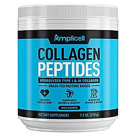 Collagen Powder – Grass Fed Collagen Peptides with Aminos - Promotes Healthy Skin & Nails - Bone & Joint Support - Collagen Hydrolysate - Hydroylzed Collagen Powder, Unflavoured, Non GMO, Easy Mix