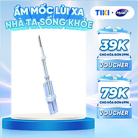 Cây Lau Nhà Vải Sợi Thần Kì Kéo Vắt Thông Minh Bản Lau To 40cm Tiết Kiệm Thời Gian MyJae