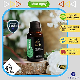 Tinh Dầu Thảo Nguyên Vina Oils 10ml - Highland Essential Oil 10ml - Chiết Xuất Từ Trà trắng, Violet, Lily, Cam Hương, Thông, Đinh Hương, Phong Lữ, Hoàng Đàn - Hương Thơm Thanh Mát, Dịu Nhẹ, Phảng Phất Hương Cỏ Đồng Nội Mang Đến Cảm Giác Mát Mẻ, Xua Tan Mọi Căng Thẳng