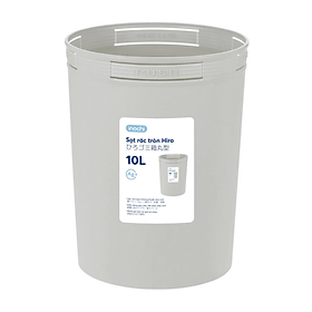 Sọt rác Inochi - Hiro 10L - Ghi sữa