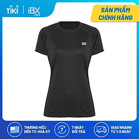 Áo thun nữ thể thao tay ngắn iBasic IBX045 logo ngẫu nhiên - Đen - XXL