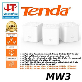 Router Wifi Mesh Chuẩn AC1200 Tenda Nova MW3 - 3 Pack - Hàng Chính Hãng