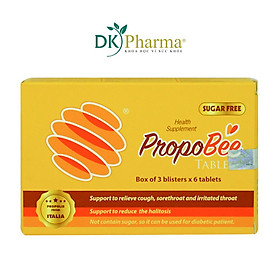 Viên ngậm keo ong hỗ trợ giảm ho không đường DK Pharma PropoBee Tablets 3