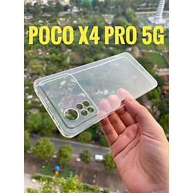 Ốp lưng silicon cho Xiaomi Poco X4 Pro 5G dẻo Gor Bảo vệ camera trong suốt Hàng nhập khẩu