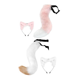Ears and Tail Cat Ear Headband Headwear for Party Prom