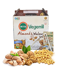 Sữa đậu nành óc chó hạnh nhân Vegemil Hàn Quốc - Xách 16 hộp (190ml/Hộp)