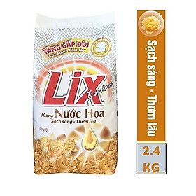 Hình ảnh Bột giặt LIX Extra hương nước hoa 2.4KG EH030- Tẩy Sạch Cực Mạnh Vết Bẩn