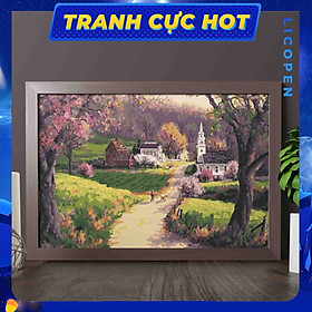 Mua Tranh Tô Màu Theo Số - Tranh Con Đường Xưa Em Đi - MS179