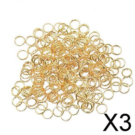 3x200pcs/Lot Steel Metal Key Split Ring Keyrings Key Chain Findings 6mm gold