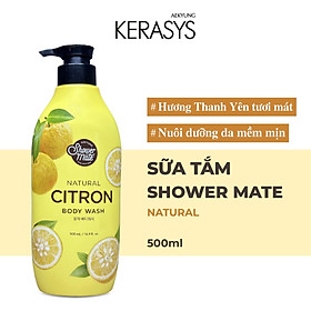 Sữa tắm cao cấp Hàn Quốc Aekyung Showermate Natural Citron (Hương Thanh Yên tươi mát) 500ml