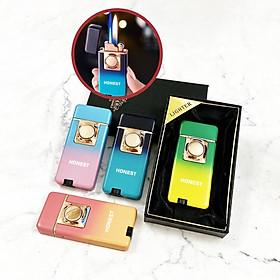 Mua Hột quẹt bật lửa HONEST 2 chế độ lửa màu cầu vòng (lửa ngọn và lửa hoả tiễn) - (xài gas)