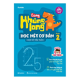 Ảnh bìa Cùng Khủng Long Học Nét Cơ Bản Quyển 2 (Chữ Số Đầu Tiên) Bé Trai