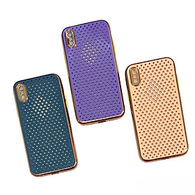 Mua Ốp dẻo tản nhiệt có lỗ thoáng khí viền xi màu cực đẹp bảo vệ camera dành cho điện thoại iPhone XS MAX