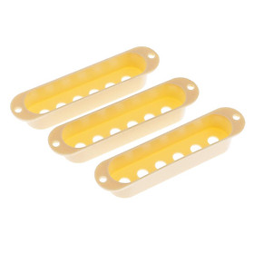 3 Pcs Cream Single Coil Pickup Covers for Electric Guitar 48/50/52mm Spacing