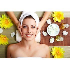 Mua Decal dán kính hình ảnh chủ đề massage chăm sóc sức khỏe và da mặt dán lên kính nhìn 2 mặt trong suốt