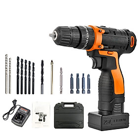Mua Máy khoan pin 2 tốc độ  chuyên khoan tường  vặn vít 25V  kèm 1 sạc + 2 pin + 29 chi tiết + vali nhựa