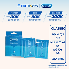 Gel bôi trơn Durex Play Classic Hộp 3 gói x 5ml