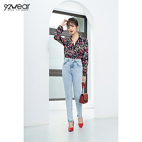 Áo Sơ Mi Nữ 92WEAR ASW0745 Thiết Kế Cổ Đức