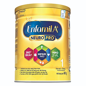 Sữa bột Enfamil A+ NeuroPro 1 với 2’-FL HMO cho trẻ từ 0 – 6 tháng tuổi– 400g
