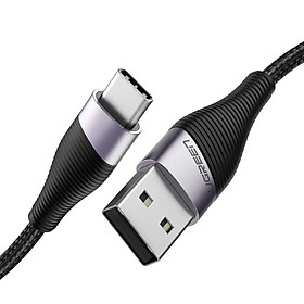 Cáp USB-A sang Type C sạc nhanh 2M màu Xám Ugreen UC60206ED022 Hàng chính hãng