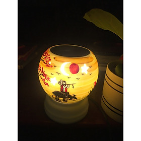 Đèn xông tinh dầu - đèn gốm sứ thấu quang