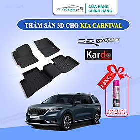 Thảm lót sàn KIA CARNIVAL bằng khuôn đúc hãng Kardo hoặc 3D MAXpider KAGU, Chất liệu TPV,XPE an toàn không độc hại