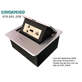 Mua Bộ ổ cắm âm bàn điện sinoamigo STS-201JXB màu bạc cao cấp hàng chính hãng