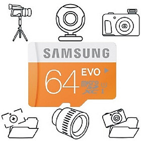 Thẻ Nhớ Micro SD Samsung Evo Plus 64GB Class 10 - 100MB/s (Kèm Adapter) - Hàng Chính Hãng