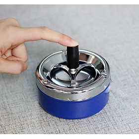Mua Gạt Tàn Thuốc  bằng Inox không gỉ Cao Cấp Loại Nhấn giúp không bay tàn khi dùng Quạt tiện dụng sạch sẽ dễ lau rửa- Gạt Tàn Inox