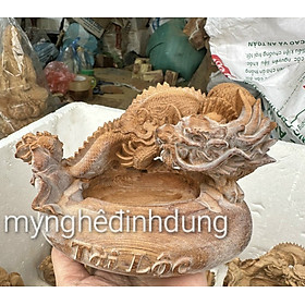 Mua TƯỢNG GẠT TÀN TÀI LỘC PHÚ QUÝ BẰNG GỖ NGỌC AM THƠM NỨC KT 15×11×9CM