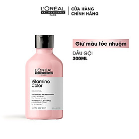 Bộ dầu gội xả chăm sóc tóc nhuộm L'oreal Serie Expert Vitamino color radiance 300ml + 200m