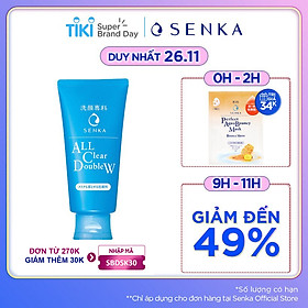 Sữa Rửa Mặt Tẩy Trang 2 Tác Dụng Senka All Clear Double Wash 14851 (120g)