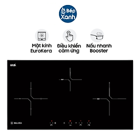 Mua Bếp điện từ 3 vùng nấu Malloca MH-03IR N - Ngang 81cm - Hàng Chính Hãng