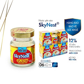 Combo 5 + TẶNG 1 cùng loại ( 6 lọ x70ml ) Nước Yến sào cao cấp SkyNest 12% Tổ Yến