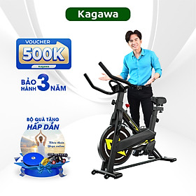 Xe đạp tập thể dục, gym, fitness trong nhà Kagawa KX9 khung sườn thép không rỉ cao cấp, tặng 5 quà tặng hot