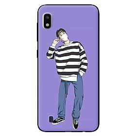 Ốp in cho Samsung Galaxy A10 mẫu Boy Trắng Đen - Hàng chính hãng
