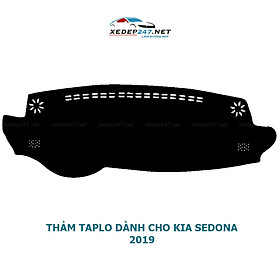 Thảm Taplo dành cho xe Kia Sedona 2015 đến 2019 chất liệu Nhung, da Carbon, da vân gỗ